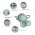  Chinese Kung Fu Tea Set Hand-painted Porcelain (with Teapot and 6 Cups) - Green Tea Cup with Koi Fish Design