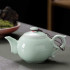  Chinese Kung Fu Tea Set Hand-painted Porcelain (with Teapot and 6 Cups) - Green Tea Cup with Koi Fish Design