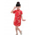 Red Chinese dress for girls with golden winter plum blossom (Size 4)