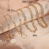 4pcs Dainty Golden Color Paperclip Minimalist Pendant Chain Necklace for Women