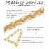 Golden Color Chunky Rope Chain Necklace and Large Hollow Casting Triangle Bamboo Hoop Earrings Set