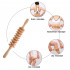 Manual Wood Myofascial Massage Roller, Trigger Point Roller for Releasing Fat and Muscle Tension, White