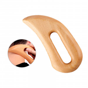Wooden Lymphatic Detox Massage Tool, Handheld Guasha Scraper, Full Body Use, Relieves Muscle Pain, Anti-Cellulite Tissue