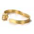 Golden Color Bracelets for Men Women Roman Numeral Bangle Bracelet Stainless Steel Personalized Engraved Unisex Gift