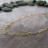 Golden Color Paperclip Chain Necklace for Women Layering Paperclip Necklace Jewelry 18" + 2" 