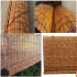 Natural Bamboo/Reed Roll-up Blind 120 X 200cm Chinese Retro Style Light-blocking Indoor/Outdoor Decorative Blind