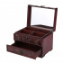 Classical Vintage Style Wooden Jewelry Box with Mirror and Drawers, Decorative Chest Storage Rack for Jewelry