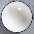 Cereal Bowls Set 4 chinese fruit bowl Small Soup Bowls Porcelain Dish Microwave Bowl (White and blue printing 8 inch bowls)