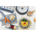 Blue Talavera Dinner Plates Set of 4, Ceramic, 11 inch, for Pasta, Salad, Maincourse, Microwave & Dishwasher Safe