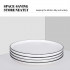 10 Inch White Ceramic Lunch Plate with Black Edge - Set of 4 Serving Plates