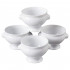 Lion Head Porcelain Soup Bowls, Microwave Safe with Flower Pot Set, 12 oz, Set of 4 for Home Kitchen Supplies