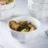 Porcelain Latte Bowl Set - 10 oz for Rice, Soup, Snacks - 6-Piece Set, White