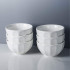 Porcelain Latte Bowl Set - 10 oz for Rice, Soup, Snacks - 6-Piece Set, White