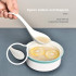 Ceramic Soup Spoons Set of 6, 6.8 inch Large Asian Soup Spoon sets Suitable for Pho, Ramen, noodles, White
