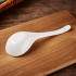 Big Deep Pure Soup Spoon Porcelain Bone China Extra Large Ramen Bright White Asian Heavy Duty Deep Spoons 10.6 inch Long 2Pack