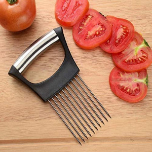 Food Slice Assistant - Kitchen Gadgets, Ten Prongs Vegetable Chopper With Non-slip Handle, 100% Bpa-free Food-grade Food Chopper, Durable Onion Slicer for Tomatoes, Carrots, Beets, Potatoes, Meat