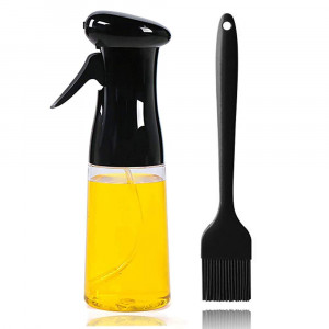 Olive Oil Sprayer for Cooking, 7 oz / 210 ML Refillable Oil Dispenser Bottle Mister Versatile Mister Oil Bottle for Air Fryer BBQ Grilling Roasting Salad Baking