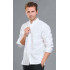 Men's Linen Mandarin Collar Roll-Up Sleeves Casual Buttoned Shirt