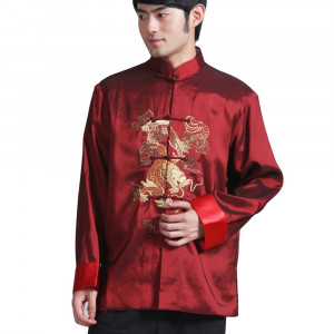 Chinese Clothing Tang Suit - Traditional China Costume Martial Arts Tangzhuang Kung Fu Jacket Dragon Totem Uniform