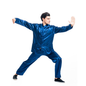 Men's Kung Fu Tai Chi Uniform Premium Synthetic Silk