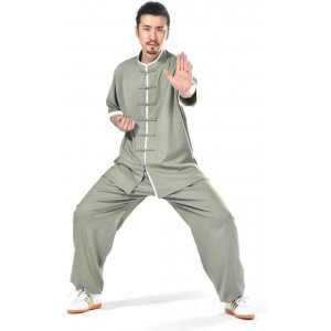 Tai Chi Uniform for Men and Women, made of Cotton and Linen, suitable for Yoga, Kung Fu, and Martial Arts