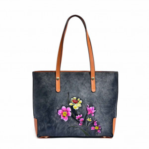 Women's Handbag Chinese Style Hand-Painted Mountain Flower Crossbody Leather Bag