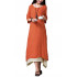 Women Casual Maxi Dress Vintage Chinese Style Layers Loose Boho Long Dress