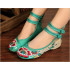 Women's Chinese Embroidered Flat Bridal Mary Jane Ballet Shoes.