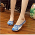 Women's Chinese Style Embroidered Round Toe Casual Walking Indoor/Outdoor Canvas Slippers