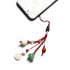 Chinese Style Phone Pendant Wrist Strap with Lotus Bodhi Bead, Vintage Keychain Charm Hanging Decoration