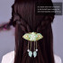 Jade, Glass, Flower and Pearl Tassel Hair Clip Set