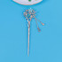Crystal hair clip, Chinese hair stick hairpin hair accessory (blue)