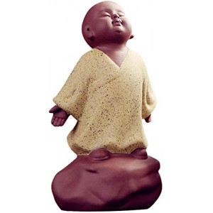 Ceramic Little Monk Figurine, Cute and Creative Baby Craft Decoration, a Fine Example of Chinese Ceramic Artistry
