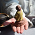 Ceramic Little Monk Figurine, Cute and Creative Baby Craft Decoration, a Fine Example of Chinese Ceramic Artistry