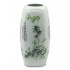 "Four Treasures" Powder Enamel Oriental Ceramic Vase, 12-inch Square Vase, Green