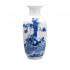  Chinese Blue and White Porcelain Happy Children Tall Flower Vase, 15 Inches, Rouleau Vase
