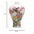 "Love Birds and Flowers" famille rose porcelain vase, 9-inch plum blossom shape