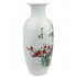 Bird on Plum Blossom Famille Rose Porcelain Tall Flower Vase, 15 Inches, Rouleau Vase