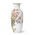 Bird on Peach Blossom Famille Rose Porcelain Tall Flower Vase, 15 Inches, Rouleau Vase