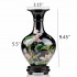 9.45-inch Chinese-style ceramic vase with base, featuring a beautiful lotus painting in black, a classic artistic home decoration