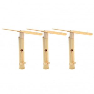 Wooden Pull-string Bamboo Dragonfly Flying Toy, Suitable for Outdoor Balance Practice, Set of 3
