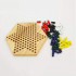 Wooden Chinese Checkers Chinese Draughts Wooden Hexagonal Board Game Toy Chinese Checkers for Students Children Kids