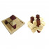 Wooden Puzzles Chinese Interlock Kongming Luban Lock Brain Teaser Kids Adult Toy Pyramid