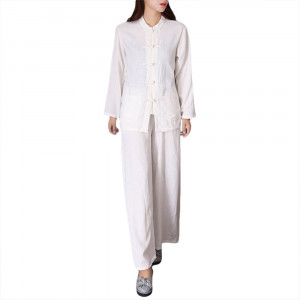 Women Chinese Cotton Linen Retro Tai Chi Suits Tea Clothing Tang Suit