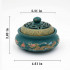 Cloisonne Ceramic Incense Burner, Chinese-style Home Purifying Decoration, Green