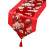 Chinese Classical Table Runner Traditional Satin Table-Cloth-Red Peony