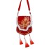 Dragon-Emblazoned Red Hanfu Plush Crossbody Bag - Radiate Elegance and Charm   