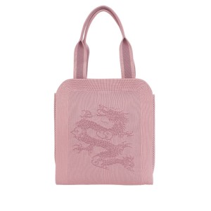 Exquisite Zodiac Dragon Knitted Shoulder Bag - Sophisticated and Versatile Commuter Tote   