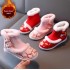 2024 Winter New Girls' Fleece-Lined Warm Hanfu Cotton Shoes