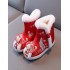 Winter New Girls' Embroidered Fleece-Lined Shoes, Hanfu Snow Boots